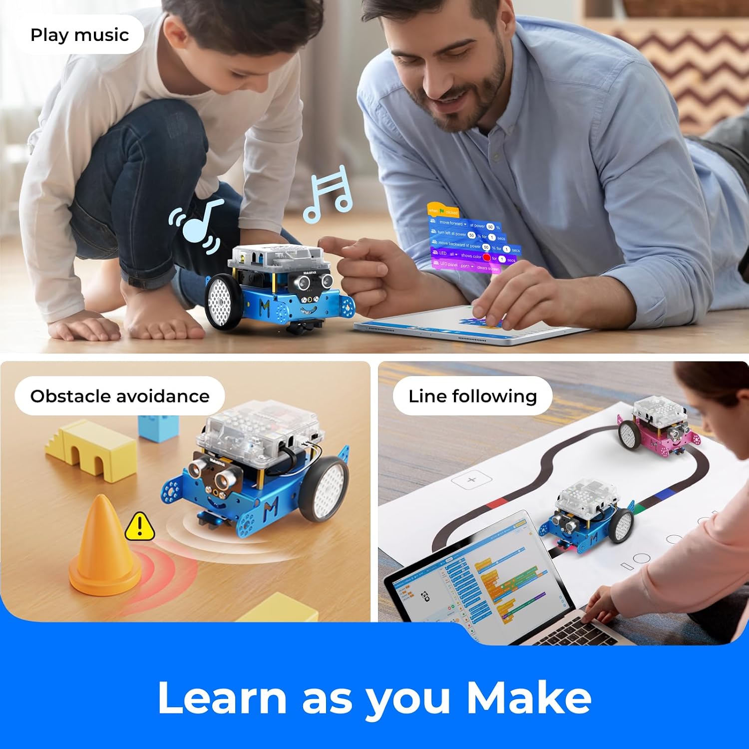 mBot STEM Coding Toys Robotics for Kids Ages 8-12 | Learn to Code with Scratch & Arduino, STEM Robot Kits & Toys