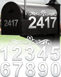 Mailbox Numbers, Reflective Mailbox Numbers for Outside (6 Sets), Waterproof House Numbers for Mailbox, White Number