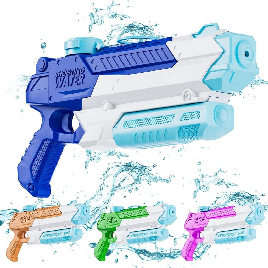 Water Guns for Kids Adults 4 Pack 400CC Long Range Squirt Toy, Pool Beach Summer Gifts