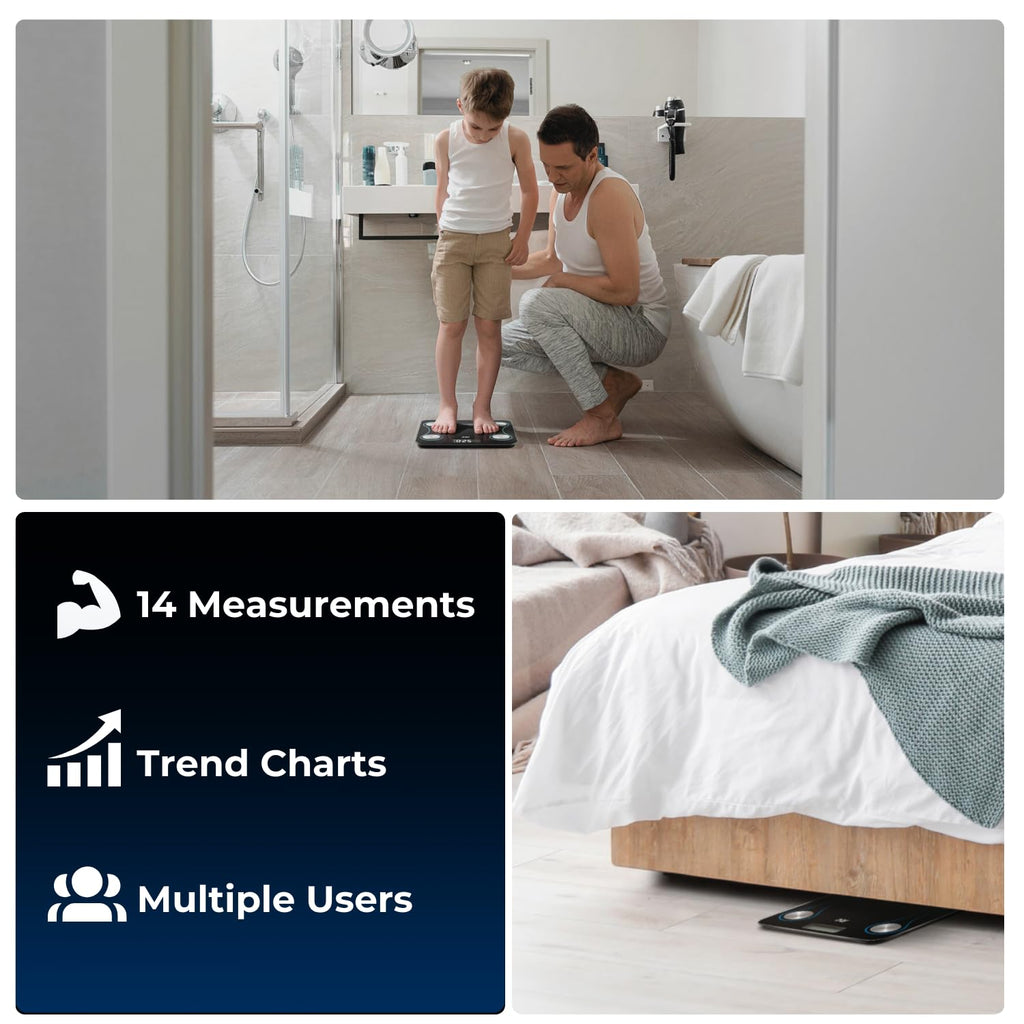 COUNTO Smart Scale- Digital Scale Measuring Body Parameters| Smart Bluetooth Body Fat Measurement Device, Body
