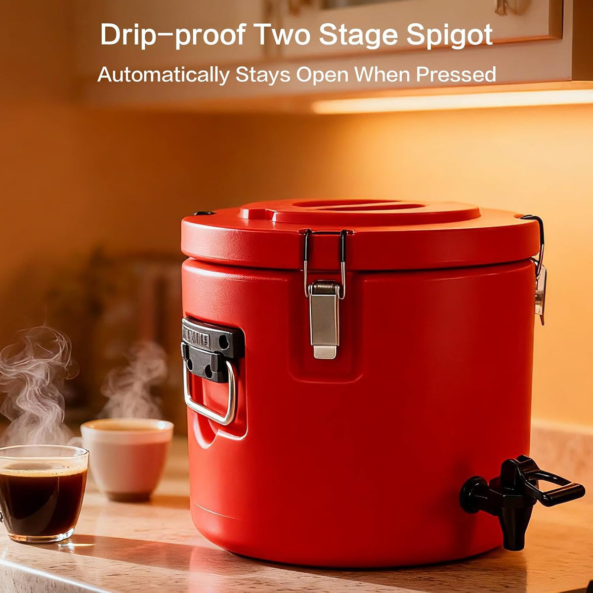 Insulated Beverage Dispenser 5 Gallon,Hot and Cold Drink Dispenser