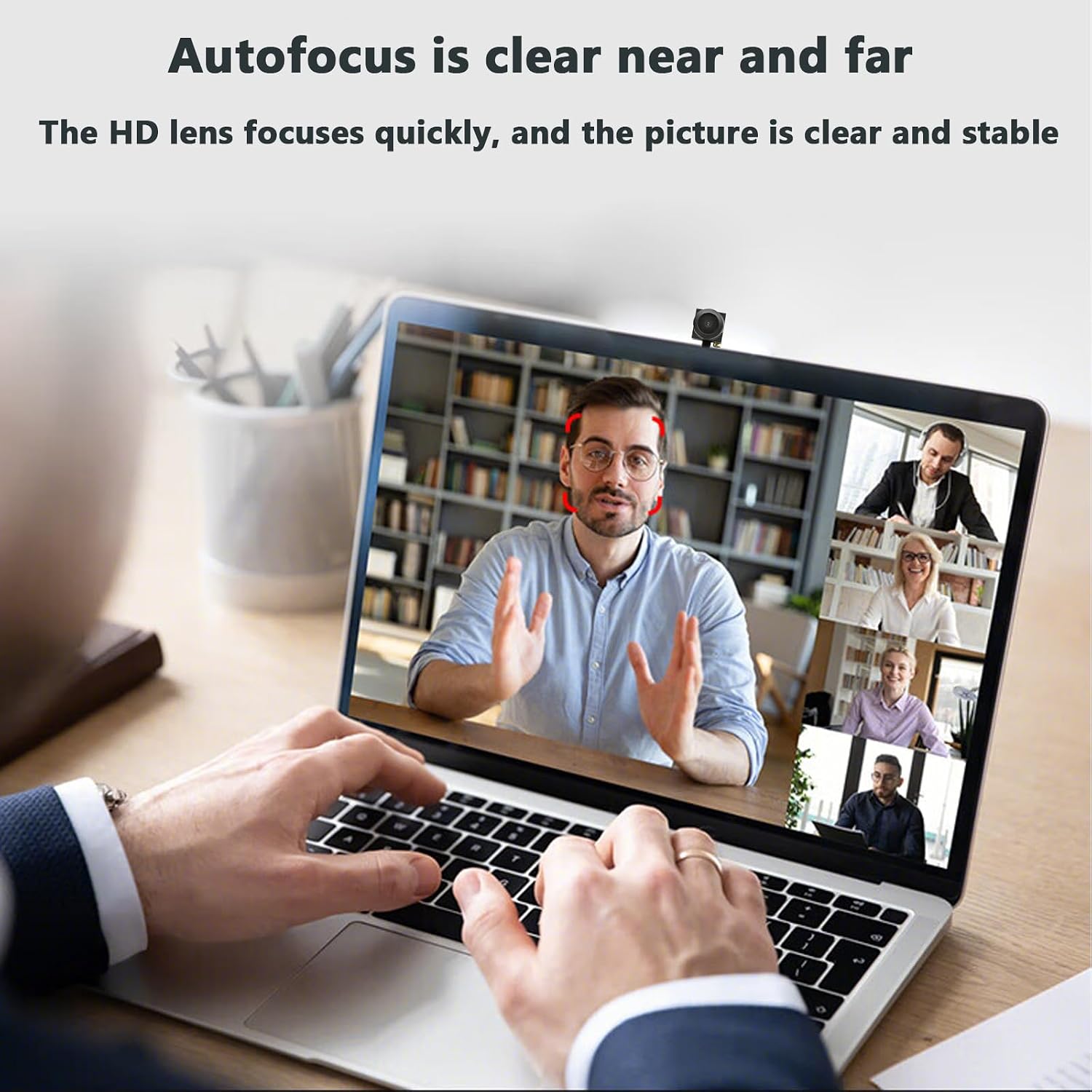 1080P Webcams Eye Contact Computer Camera Center Cam with Microphone 120°Wide-Angle Mini USB Cameras Webcam for