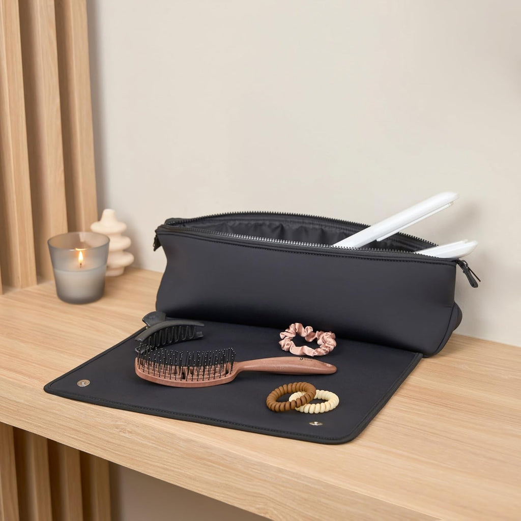 Hair Tools Travel Bag and Heat Resistant Mat (15.5") for Flat Irons, Straighteners, Curling Iron, Haircare