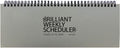 Brilliant 2021 Weekly Planner - Wirebound Undated Gray Desk Planner (12 X 4.4 inches)