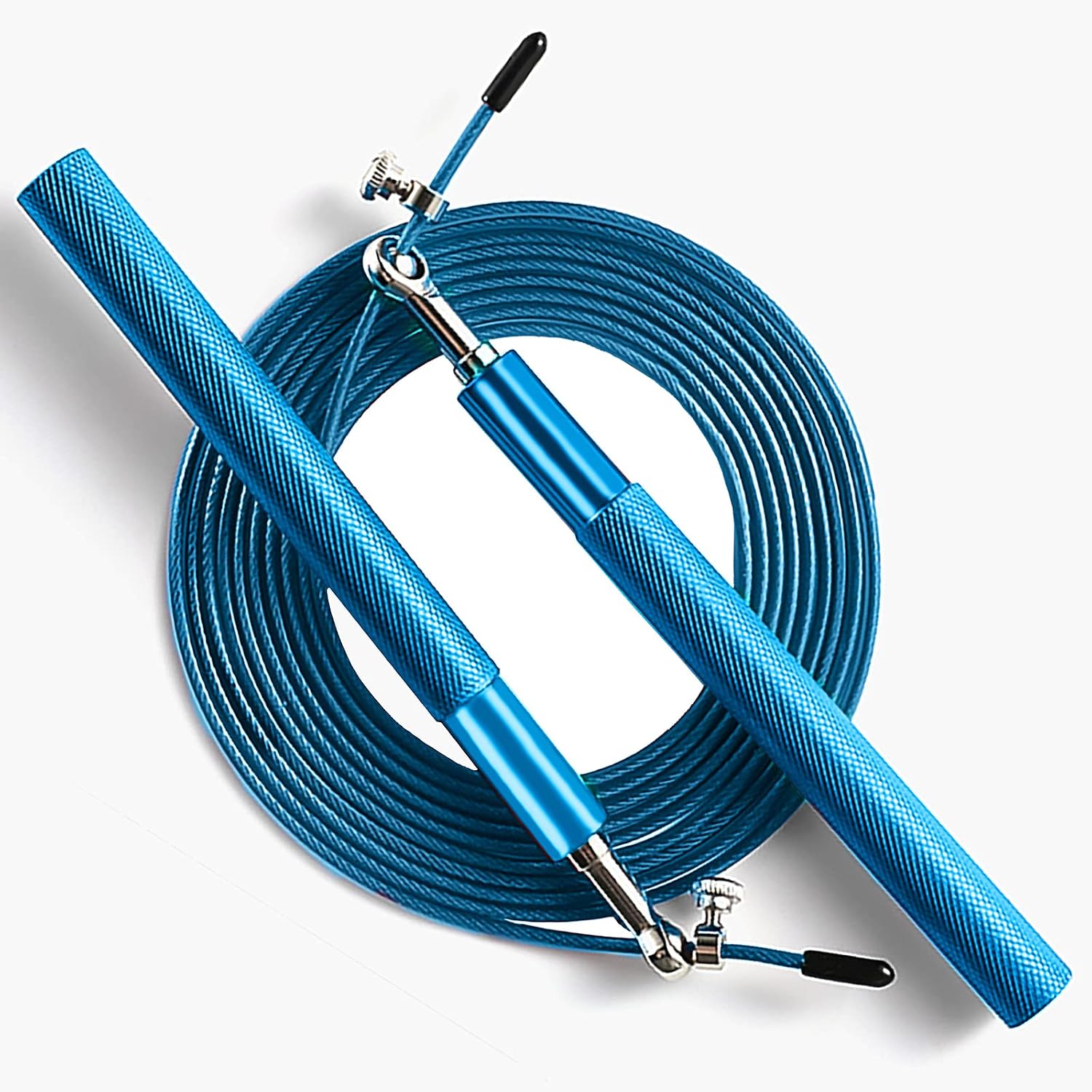 Speed Jump Rope - 360° Swivel Ball Bearing - Adjustable steel coated rope-Aluminum Anti Skipping Handle -Fitness