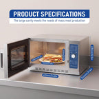 ETL Listed Commercial Microwave Oven Countertop with Dial Controls,1.2Cu Ft,Stainless Steel,1000w with 5 Power