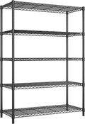 72''H Metal shelving 5 Tire Storage Shelves for Garage Shelving Adjustable Wire Shelving Rack Heavy Duty Shelving