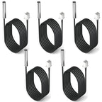 DROK 10K Temperature Sensor Probe, 5pcs 1 Meter Waterproof Temp Sensor Probe, Stainless Steel 3950 NTC Temp Sensor Probe, Digital Temperature Transmitter Extension Cable
