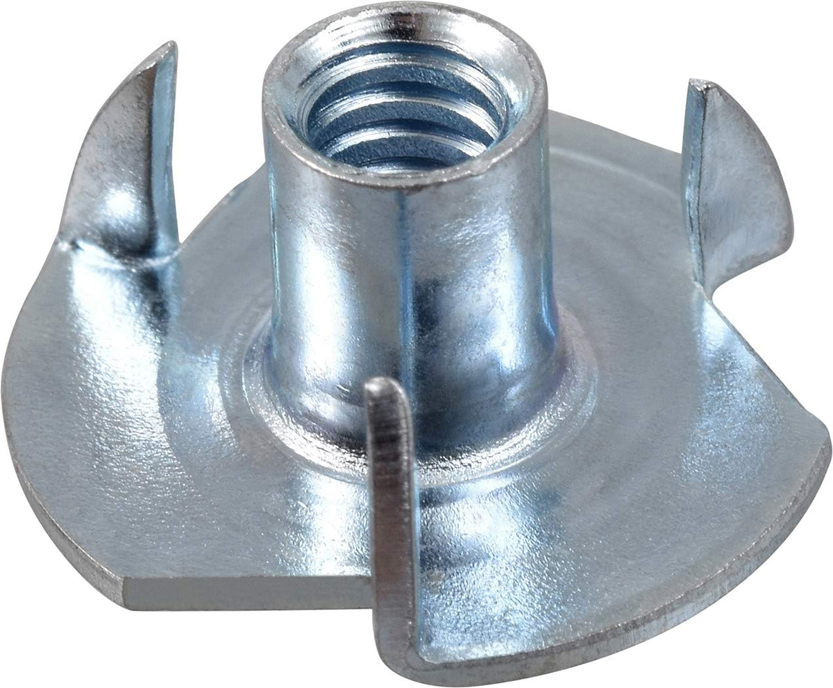 Hillman Pronged Tee Nuts, #8-32, 100 Pack, Zinc-Plated Steel