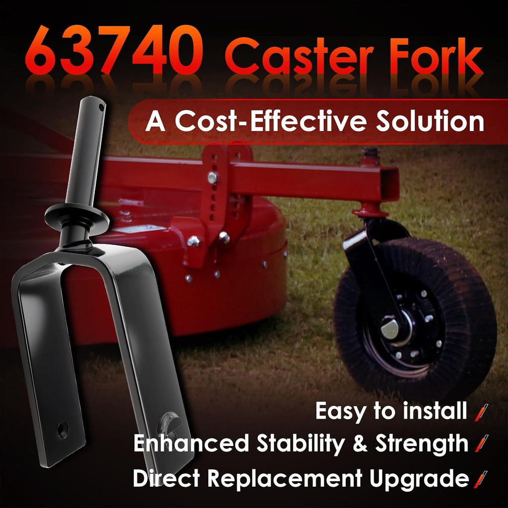 Tail Wheel Caster Fork, Fit for Bush Hog Rotary Cutter, Brush Mower Yoke | Fits Tractor Rotary Cutters/Brush Mower