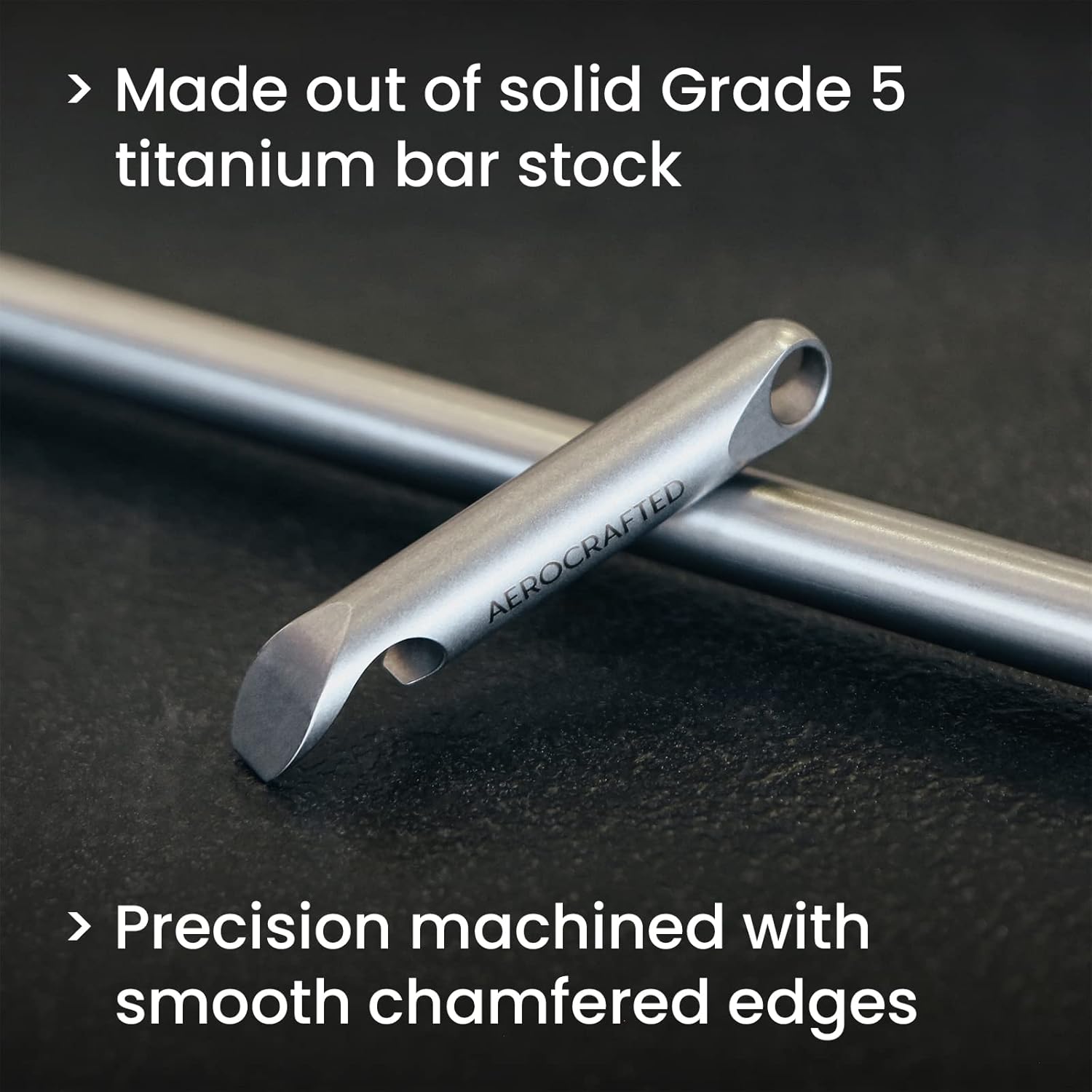 Wingman Bottle Opener - Titanium Everyday Carry, Multifunctional Beer Opener and Pry Bar Tool for Keychains, Made in