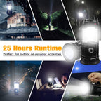 2-Pack Collapsible Camping Lantern XTAUTO Solar USB Rechargeable Portable Lightweight Waterproof LED Flashlight