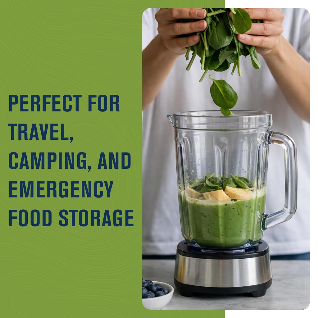 Dehydrated Spinach Flakes Can | Emergency Food Supply, 45 Servings, 25 Year Shelf Life, 15 Calories per Serving