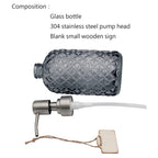 16oz Diamond Pattern Glass Soap Dispenser with Rust Resistant Pump