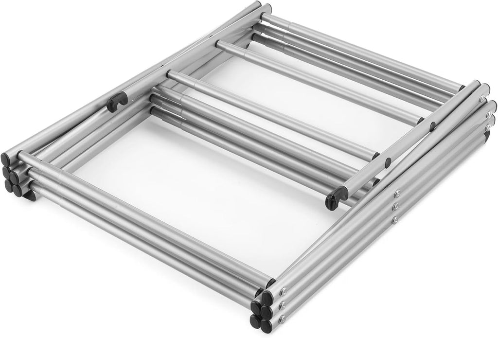 Expandable Drying Rack with 11 Bars & Top Shelf, Heavy Duty Steel Accordion Design, Space Saving Foldable Clothes
