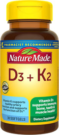 Vitamin D3 K2 Supplement, 5000 IU (125 mcg) Vitamin D for Bone, Muscle and Immune Support, 30 Softgels