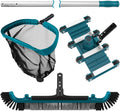 Deluxe Swimming Pool Cleaning Kit Including Pool Net and Vacuum Head, Pool Brush with 13Ft Pole for Above Ground &