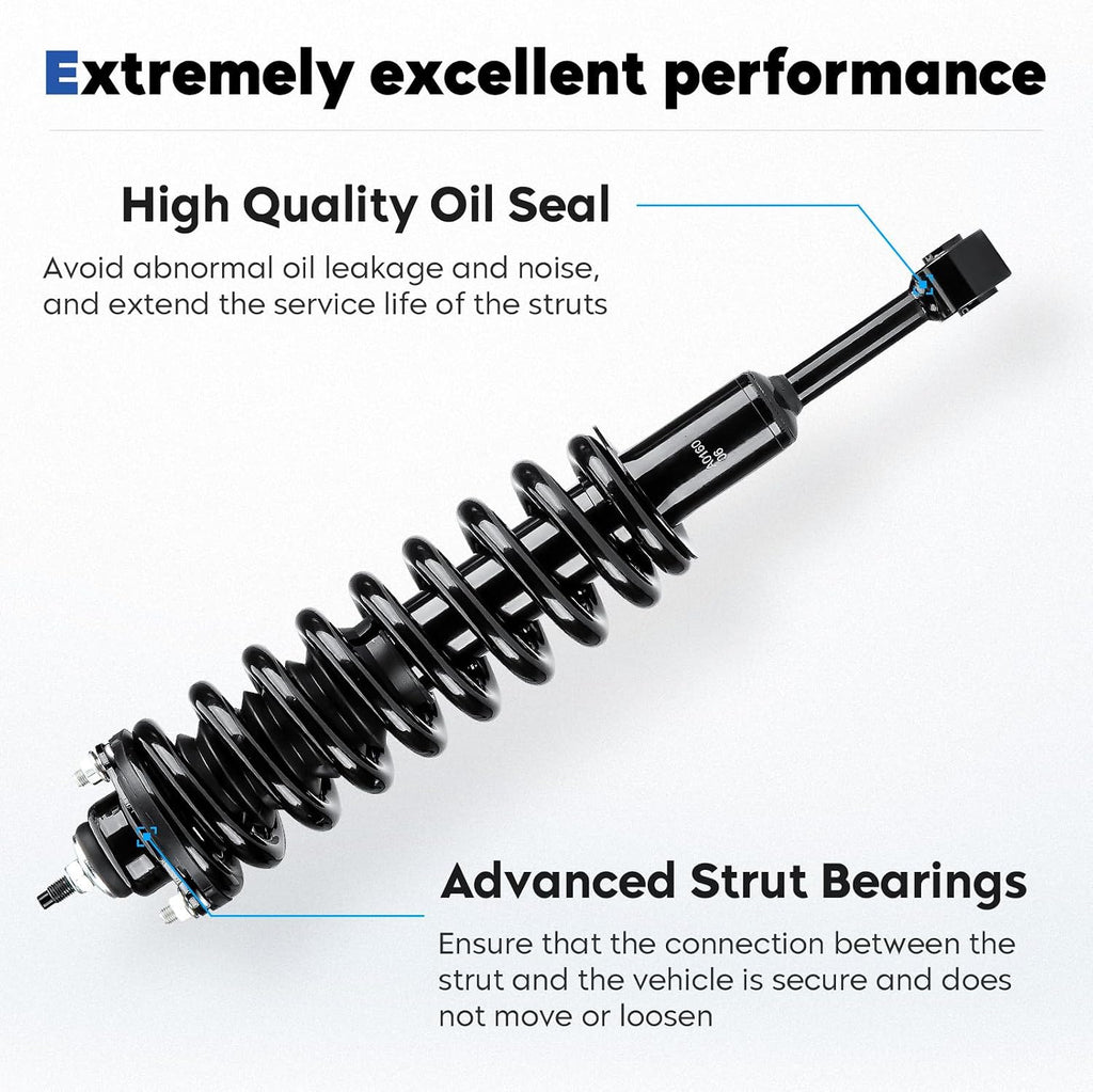 Front Complete Struts Assembly w/Coil Spring Shock Absorber Fit for 2003-2016 Toyota 4Runner, for 2007-2014 FJ Cruiser, for 2005-2015 Tacoma 4WD, Replace for 171371L 171371R, 2Pcs