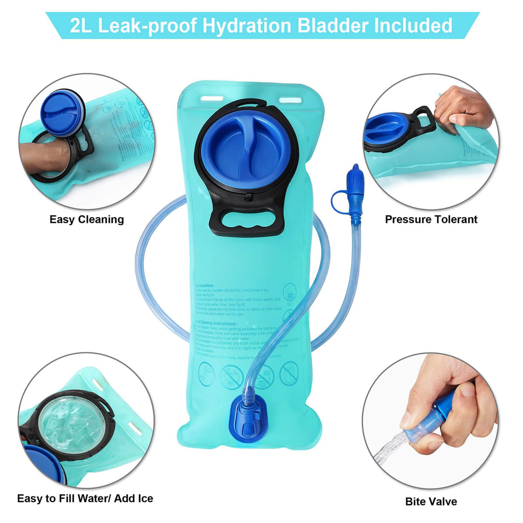 Hiking Backpack with 2L Water Bladder,Hydration Backpack for Running