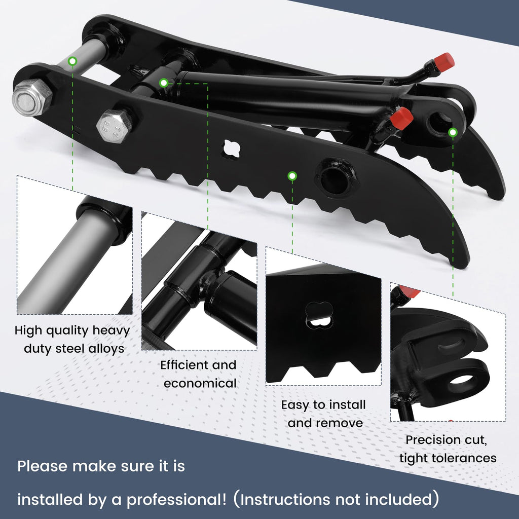 Mini Excavator Hydraulic Thumb for Typhon & Agt Mini Excavators under 3 Ton