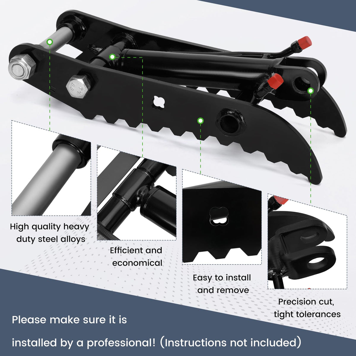 Mini Excavator Hydraulic Thumb for Typhon & Agt Mini Excavators under 3 Ton