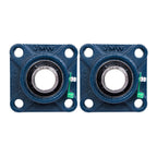 Jeremywell UCF205-16 Pillow Block Bearing (2 Pack), 1 inch Bore, 4-Bolt Flange Mounted, Solid Base, Self-Alignment, Square