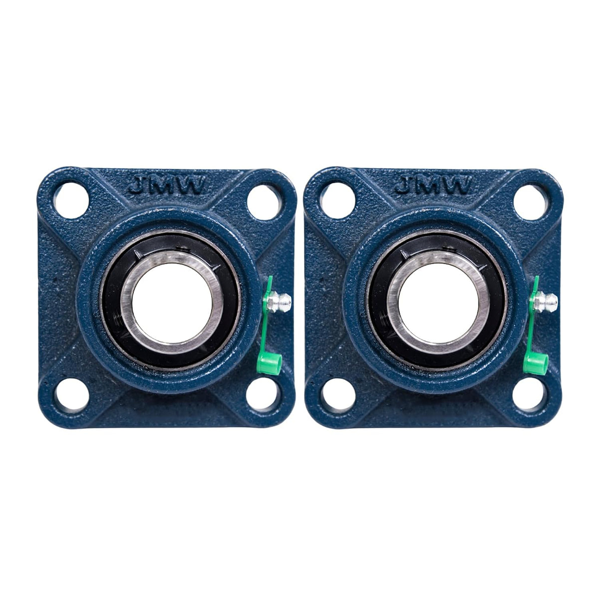 Jeremywell UCF205-16 Pillow Block Bearing (2 Pack), 1 inch Bore, 4-Bolt Flange Mounted, Solid Base, Self-Alignment, Square