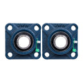 Jeremywell UCF202-10 Pillow Block Bearing (2 Pack), 5/8 inch Bore, Square, 4-Bolt Flange Mounted, Solid Base, Self-Alignment