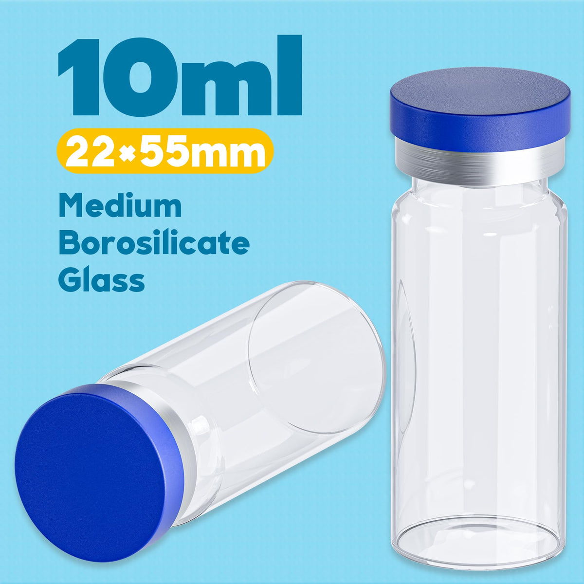 10mL Vials for Injections with Self-Healing Injection Port and Sealed Cap