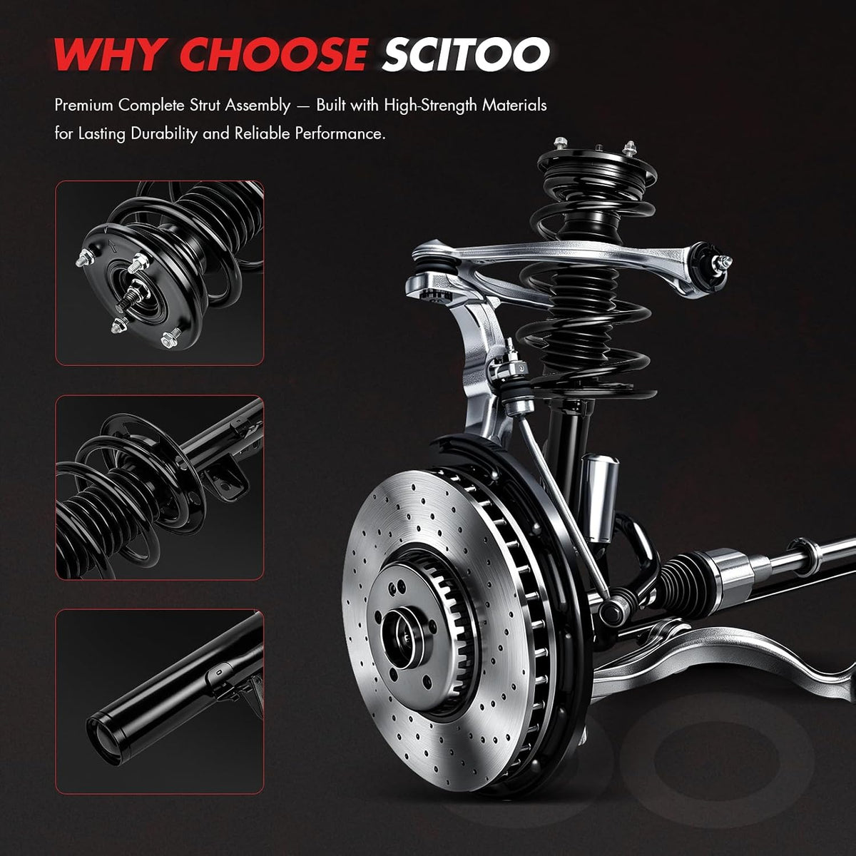 SCITOO Front Shock Strut Assembly 2003-2005 for Honda for Civic 1.7L