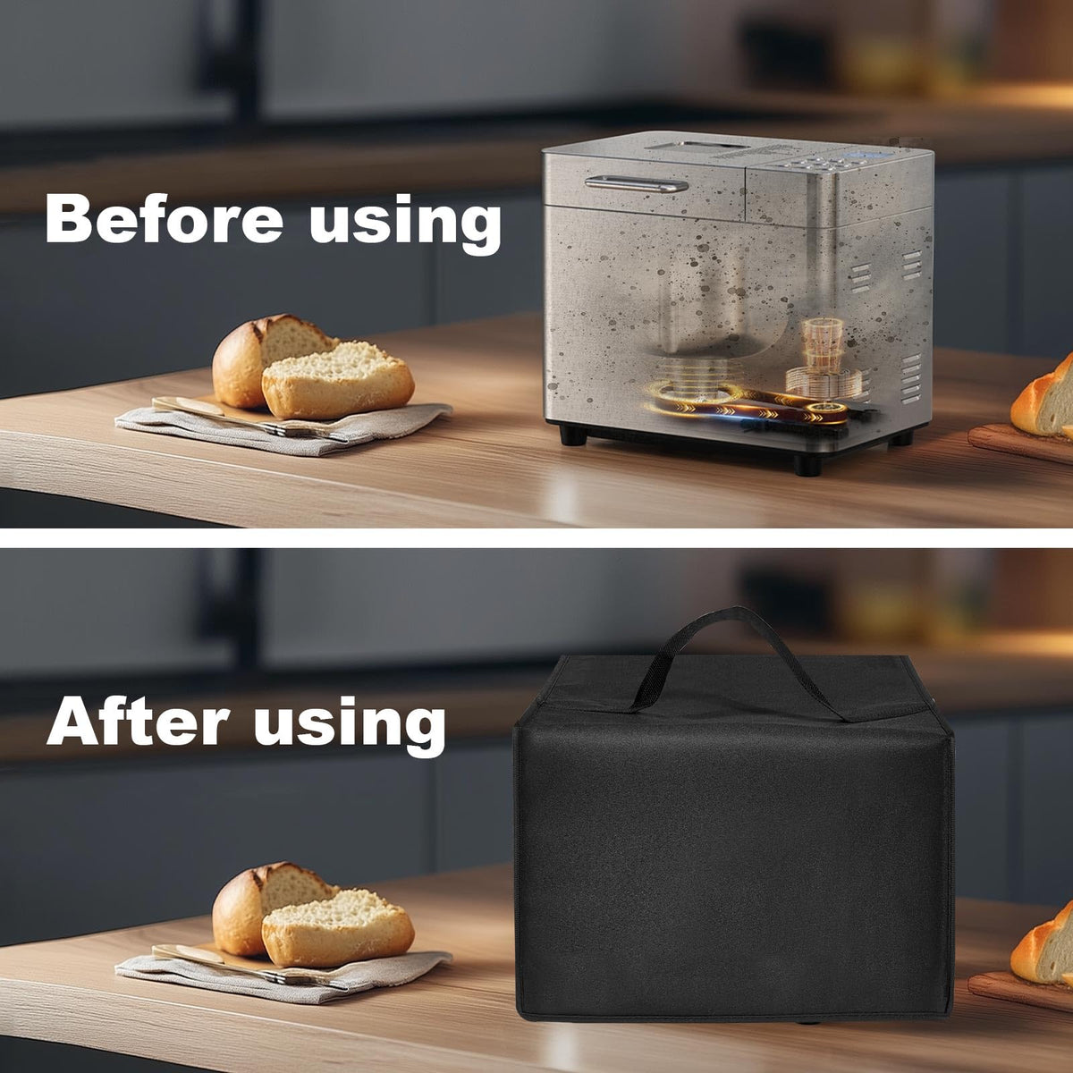2LB Bread Maker Cover for OSIPOTO Automatic Stainless Steel Bread Machine