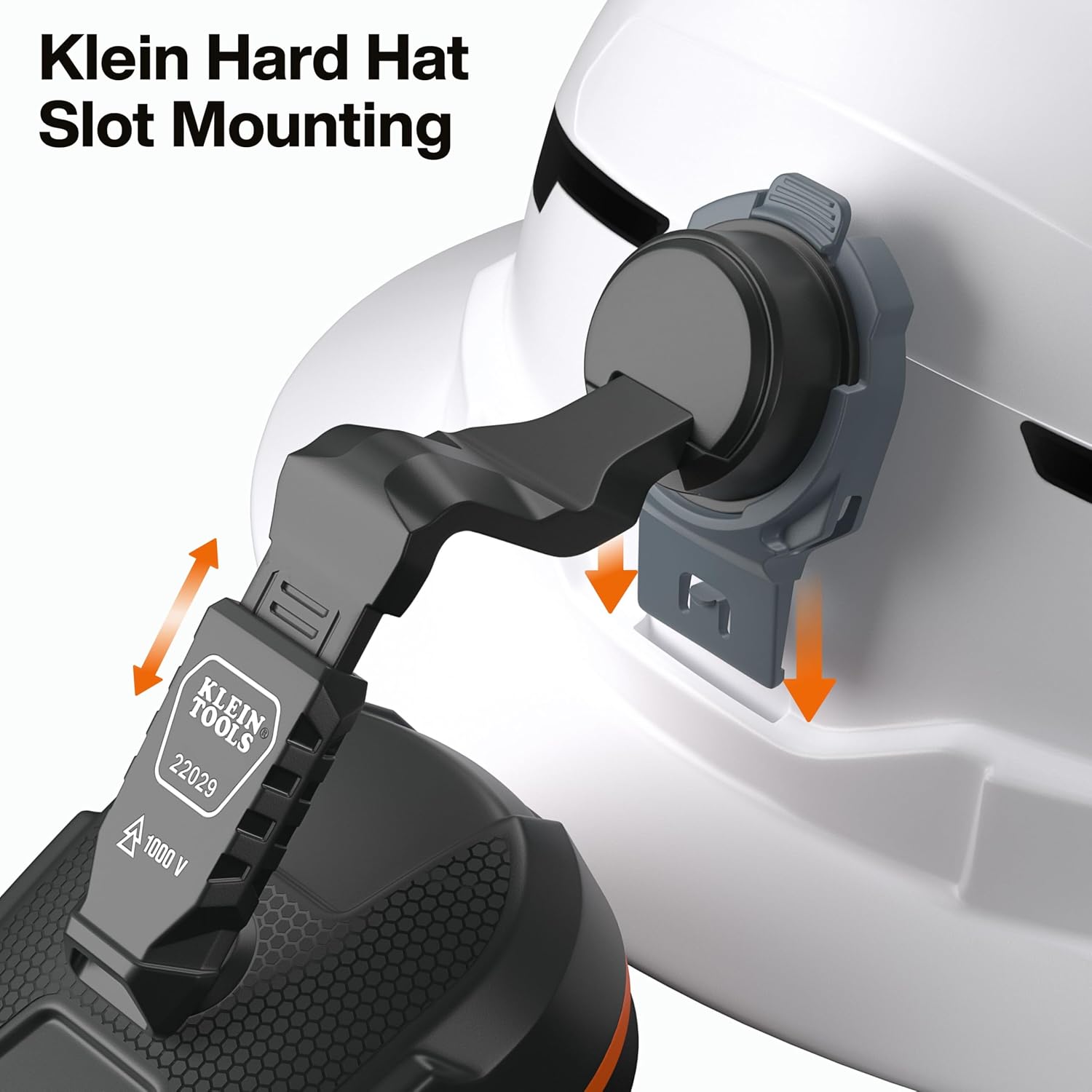 KLEIN TOOLS 22029 Non-Conductive Hard Hat Earmuffs, Up to 27dB NRR, Hearing Protection Earmuffs Compatible with Full