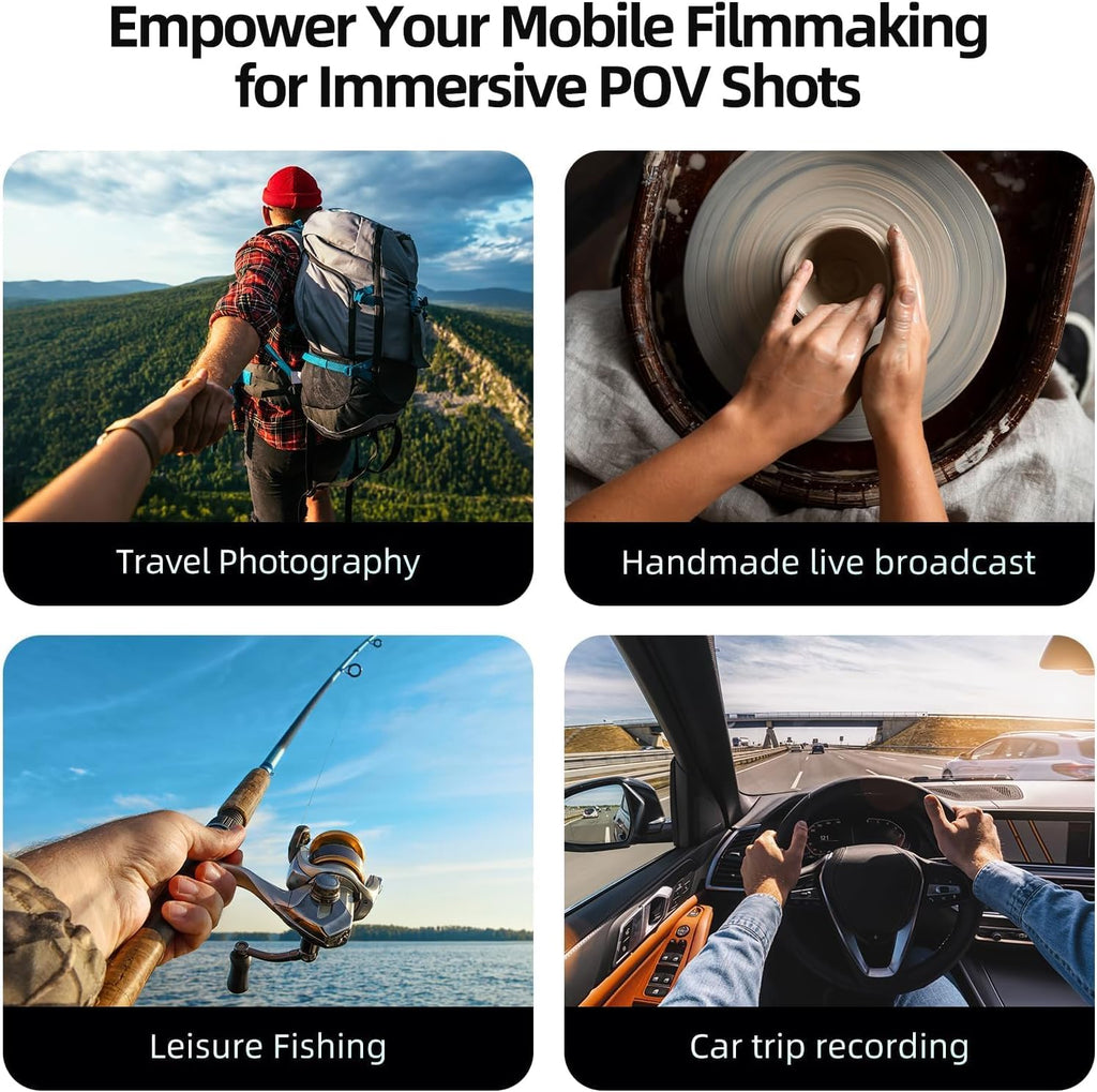 Magnetic Neck Mount for Phones, Neck Cell Phone Holder POV/Vlog Selfie Mount Hand Free Phone Neck Holder Chest Stand