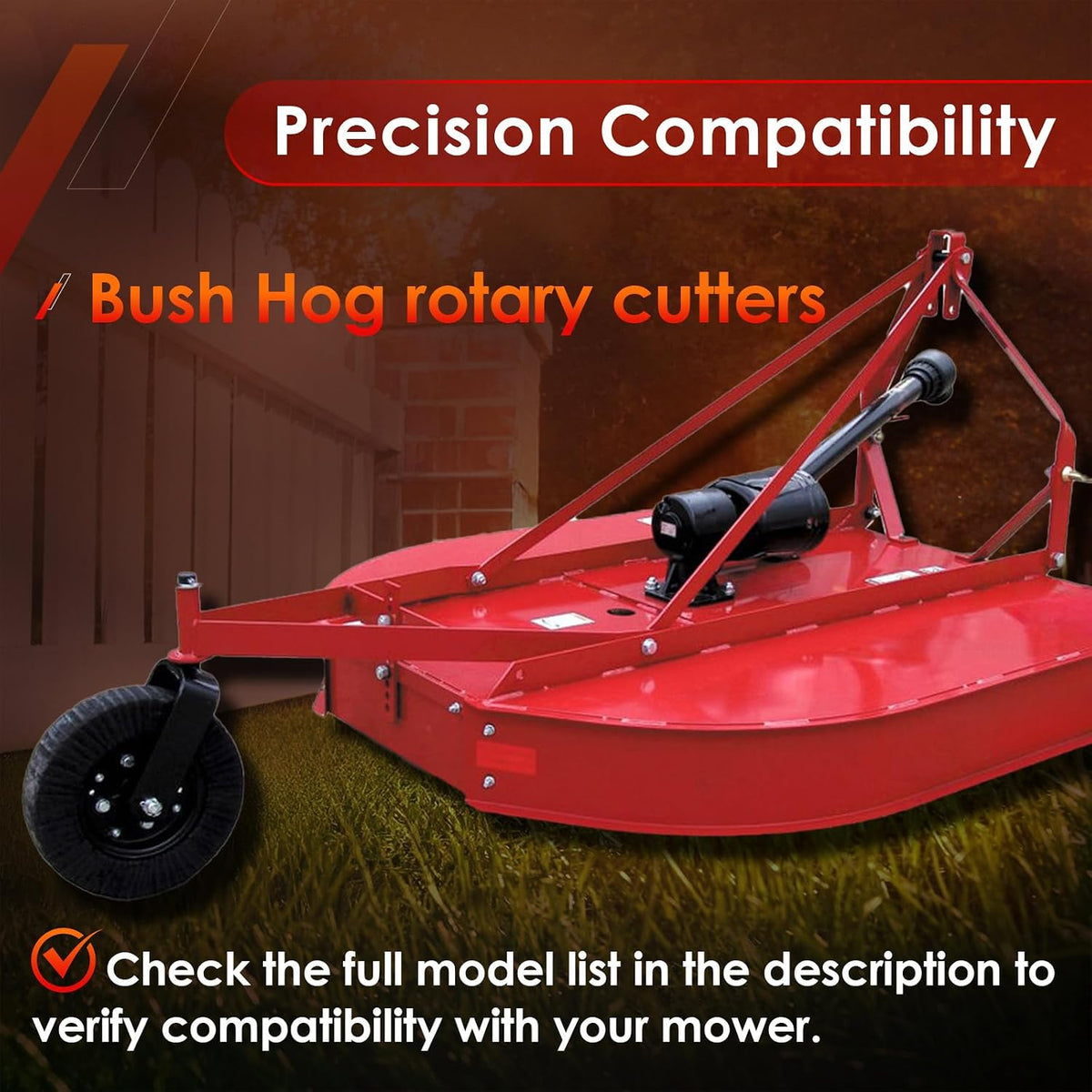 Tail Wheel Caster Fork, Fit for Bush Hog Rotary Cutter, Brush Mower Yoke | Fits Tractor Rotary Cutters/Brush Mower
