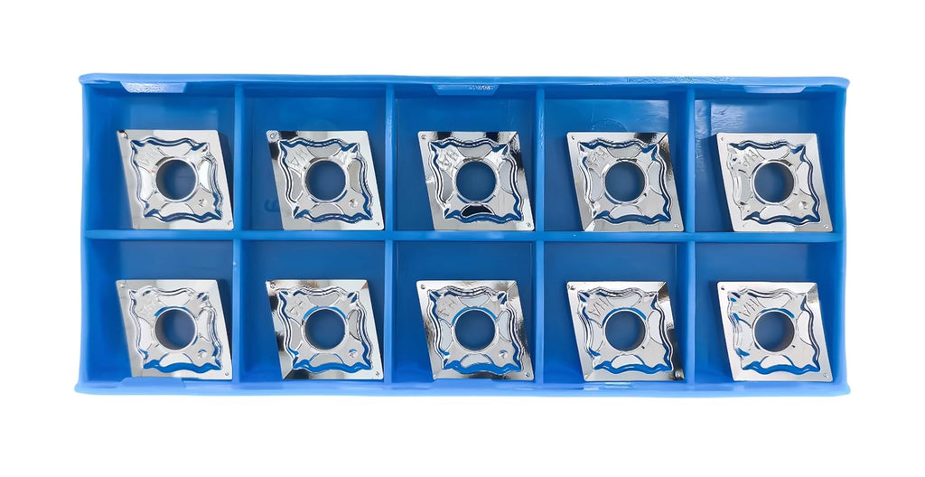 Carbide Inserts for Aluminum CNMG431 / CNMG120404-LH for Turning Cutting Tools,10 PCS