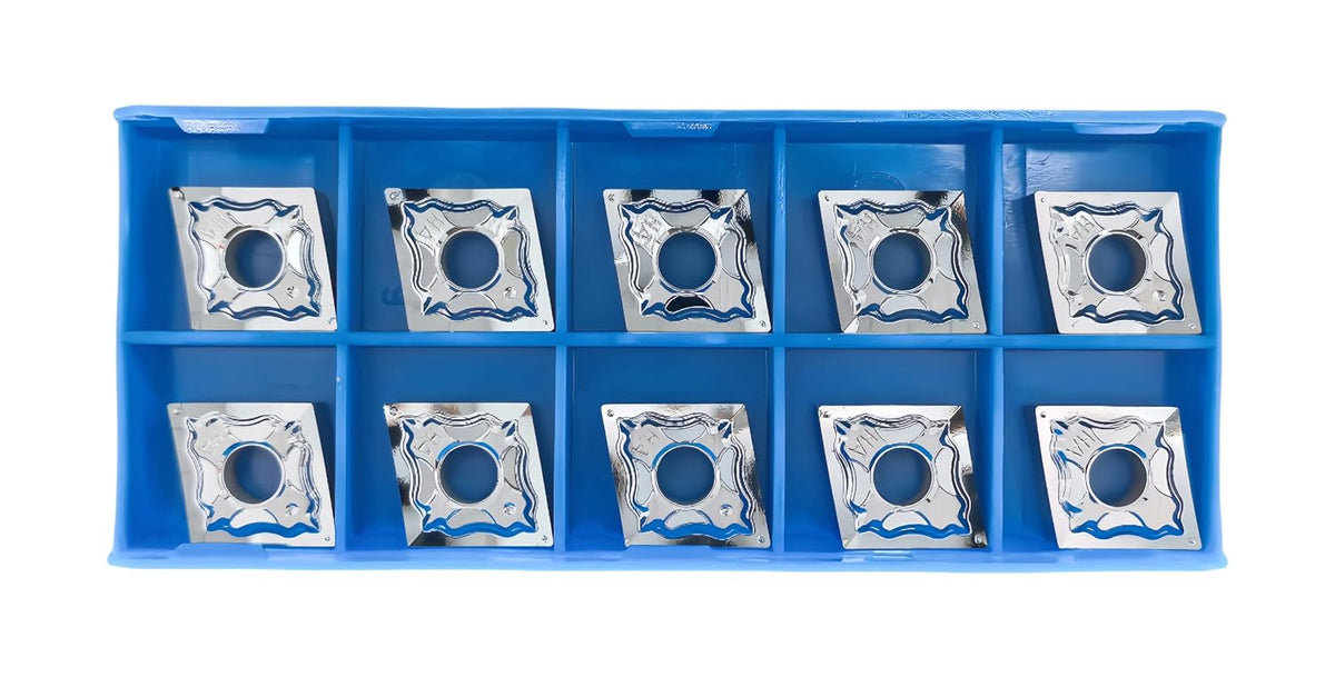 Carbide Inserts for Aluminum CNMG431 / CNMG120404-LH for Turning Cutting Tools,10 PCS