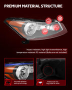 Headlight Assembly for 2008-2012 Honda Accord Sedan 4-Door