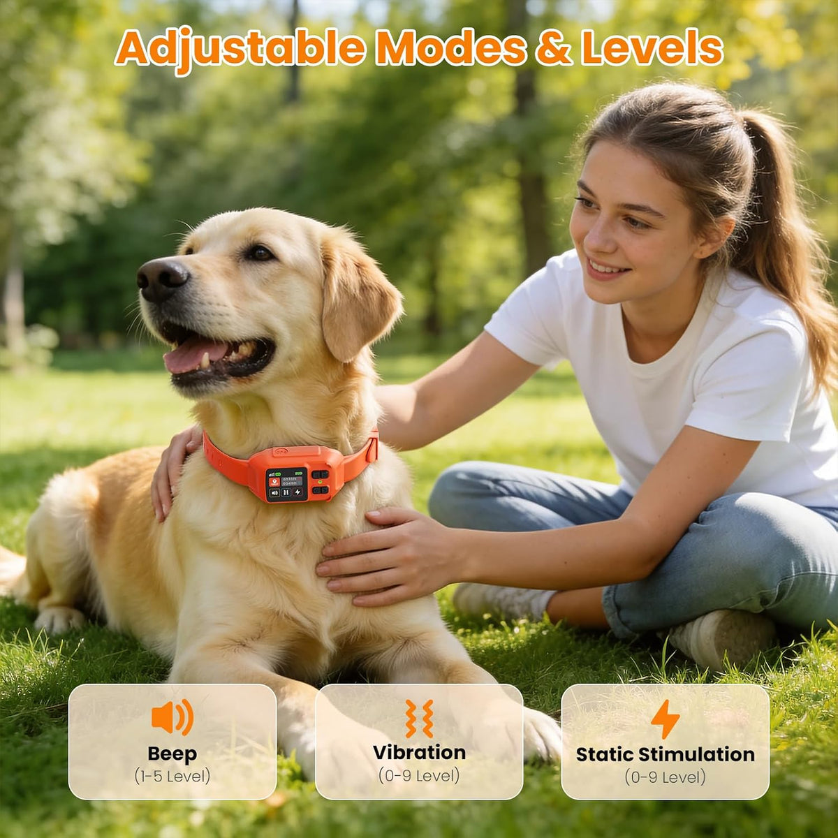 GPS Wireless Dog Fence for Medium Large Dog Custom Boundary No Subscription