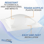 RV Skylight Outer Dome | 14" x 14" Universal Outer Skylight (White)