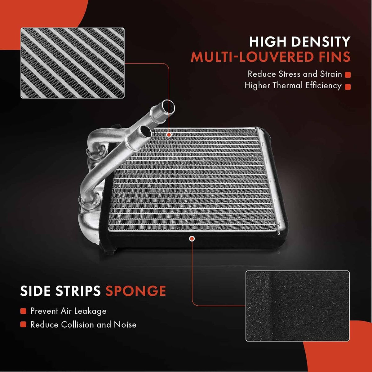 A-Premium HVAC Heater Core Compatible with Chevy GMC Cadillac & Hummer