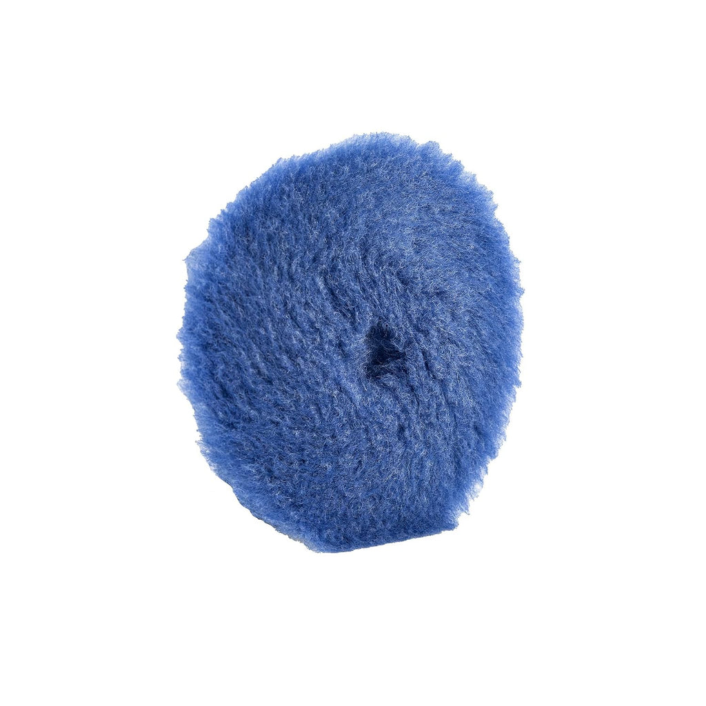 HD Blue Synthetic Wool Pad 5.25" – Foam & Dense Lambs Wool Pad - Removes P1500 Grit Scratches w/Minimal Hazing. Fits
