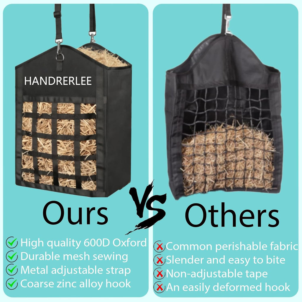 Hay Bags for Horses, 1PCS Slow Feed Hay Bags for Goats, Sheep, Donkey, Two-Sided Premium Oxford Hay Feed Bags and