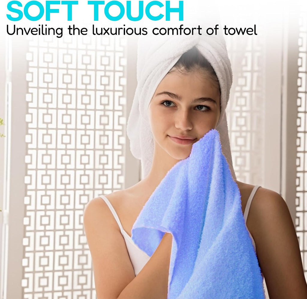 100% Cotton Hand Towel Set – Soft, Absorbent Towels for Bathroom, Kitchen & Gym Use – Durable, Reusable & Machine