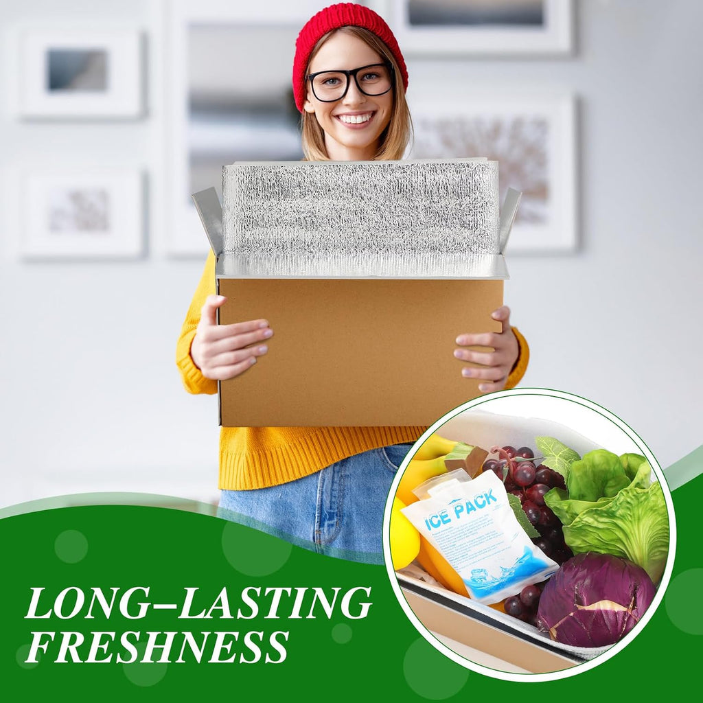 4 Pack Insulated Shipping Boxes for Frozen Food with Ice Packs, M