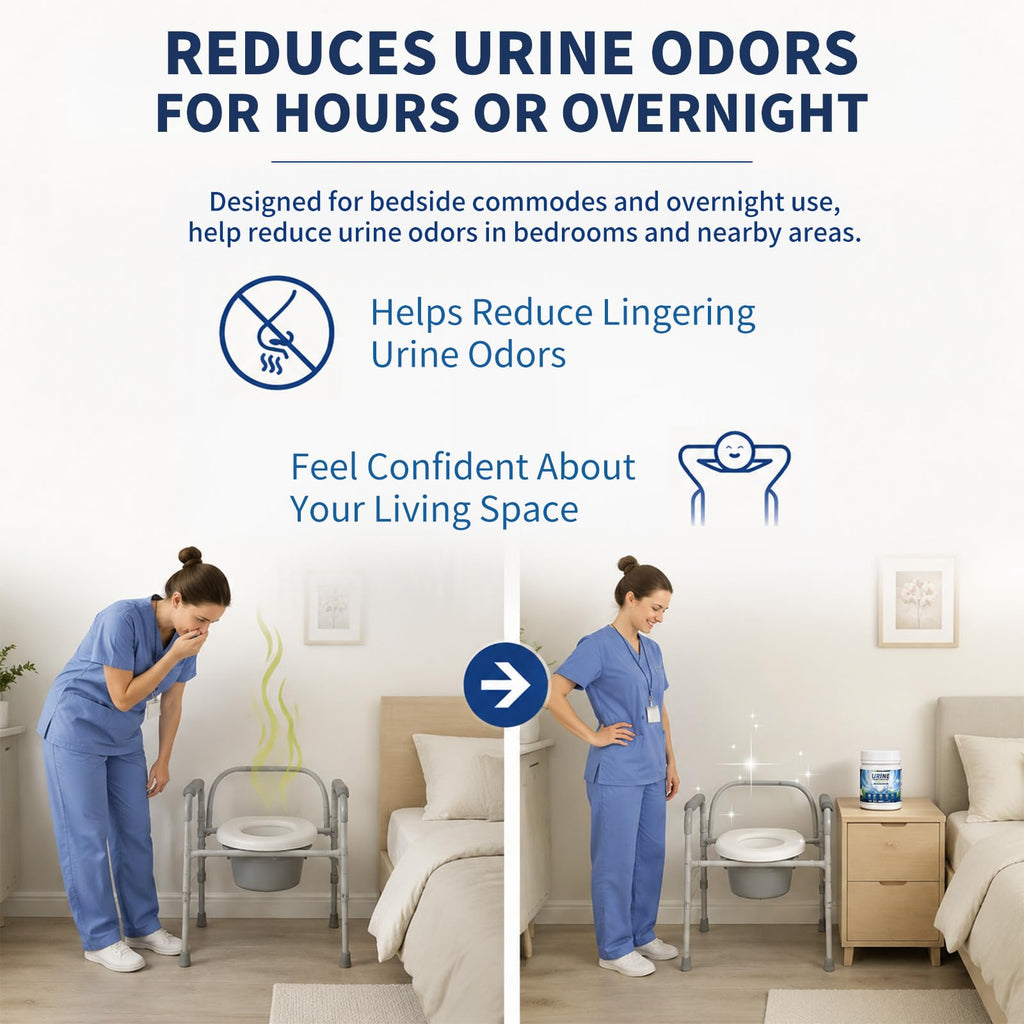 Urine Odor Eliminator Tablets for Bedside Commodes, Urinals, 100 Counts