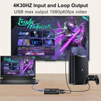 4K Capture Card Game Capture Card 1080P 60FPS for Streaming | Capturadora De Video For Game Recording Live Streaming