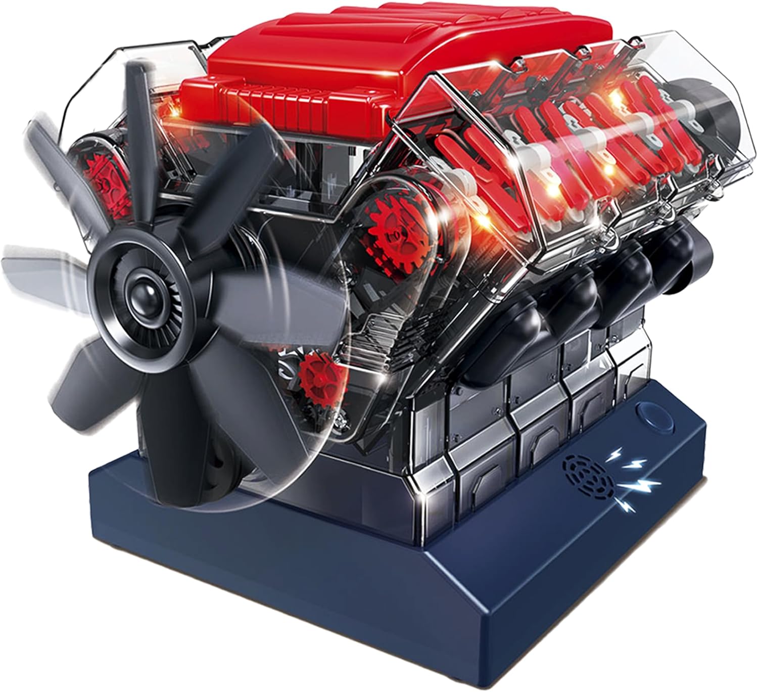 V8 Combustion Engine Model Kit that Runs - Build Your Own STEM Mini V8 Model Engine Kit for Adults & Kids Age 12+