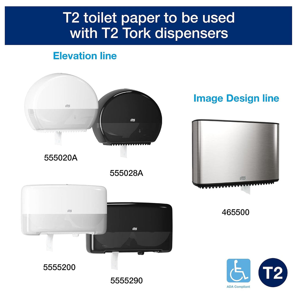 Mini Jumbo Toilet Paper Roll White T2, 12 x 1200', 12013903