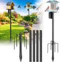Heavy Duty Bird Feeder Pole - 103" Extra Tall Bird House Stand Outdoor, Anti-Tip Stakes & Stable Mount for Smart