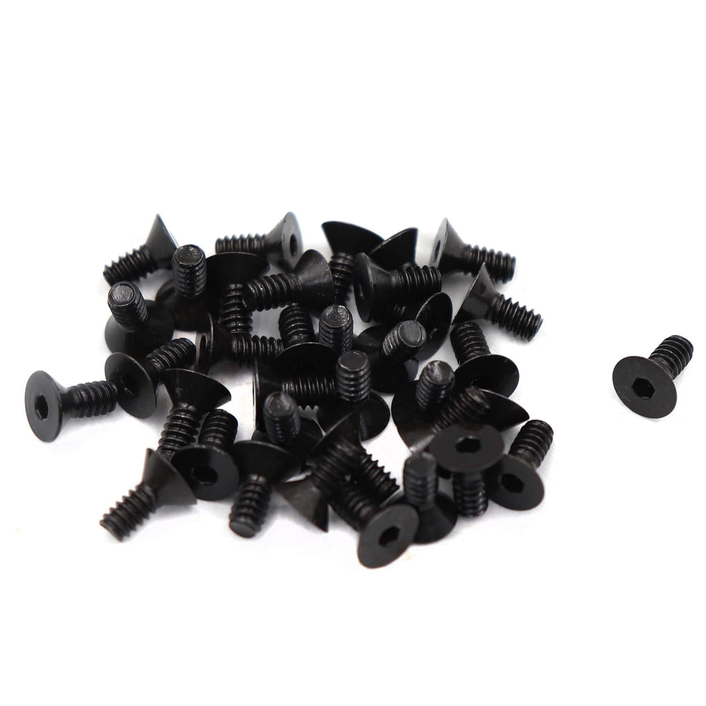 50pcs Black 6-32 x 5/16" Flat Socket Cap Screws Countersunk Screws 12.9 Grade Alloy Steel